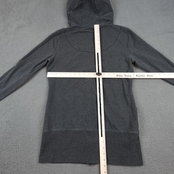 Lululemon Hoodie Womens 12 Gray Full Zip Scuba Stretch Sweatshirt Jacket Yoga - Picture 7 of 10